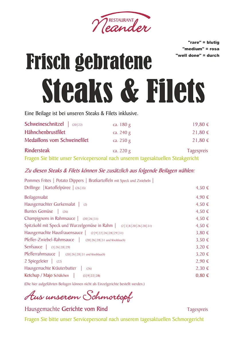 Speisekarte photo 3