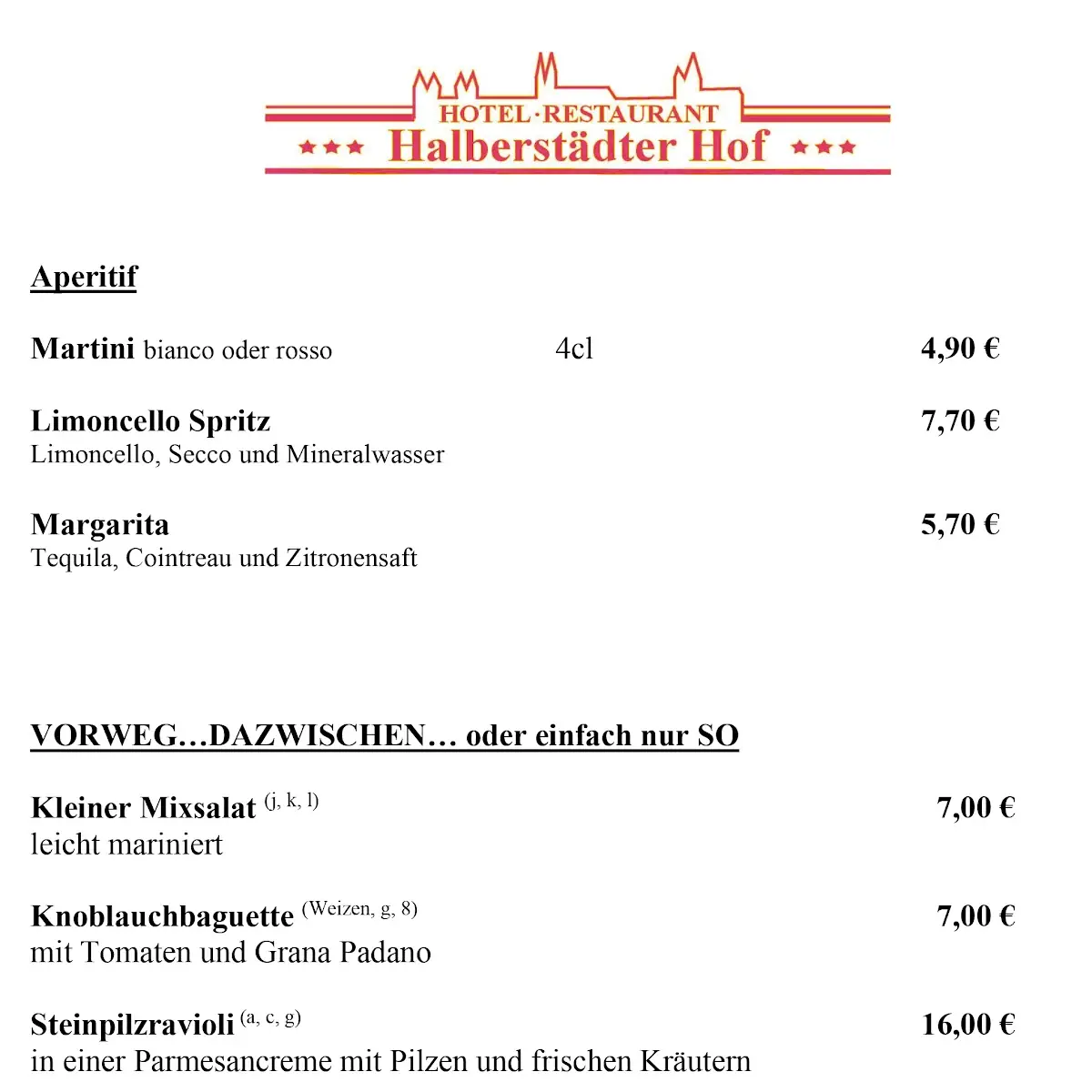 Speisekarte photo 1