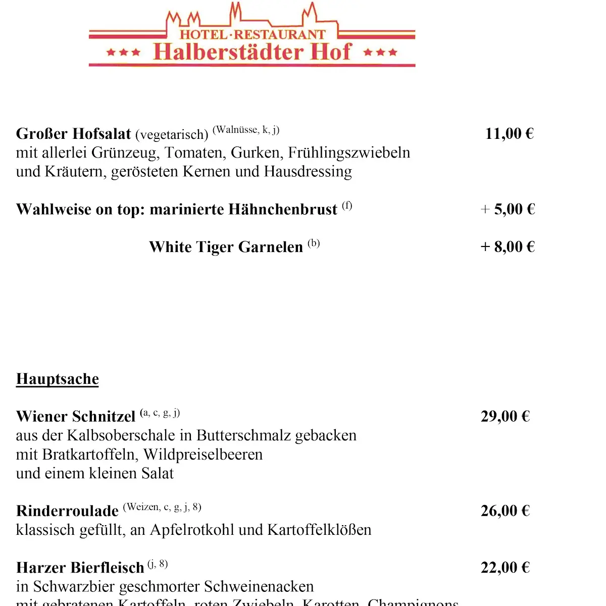 Speisekarte photo 2