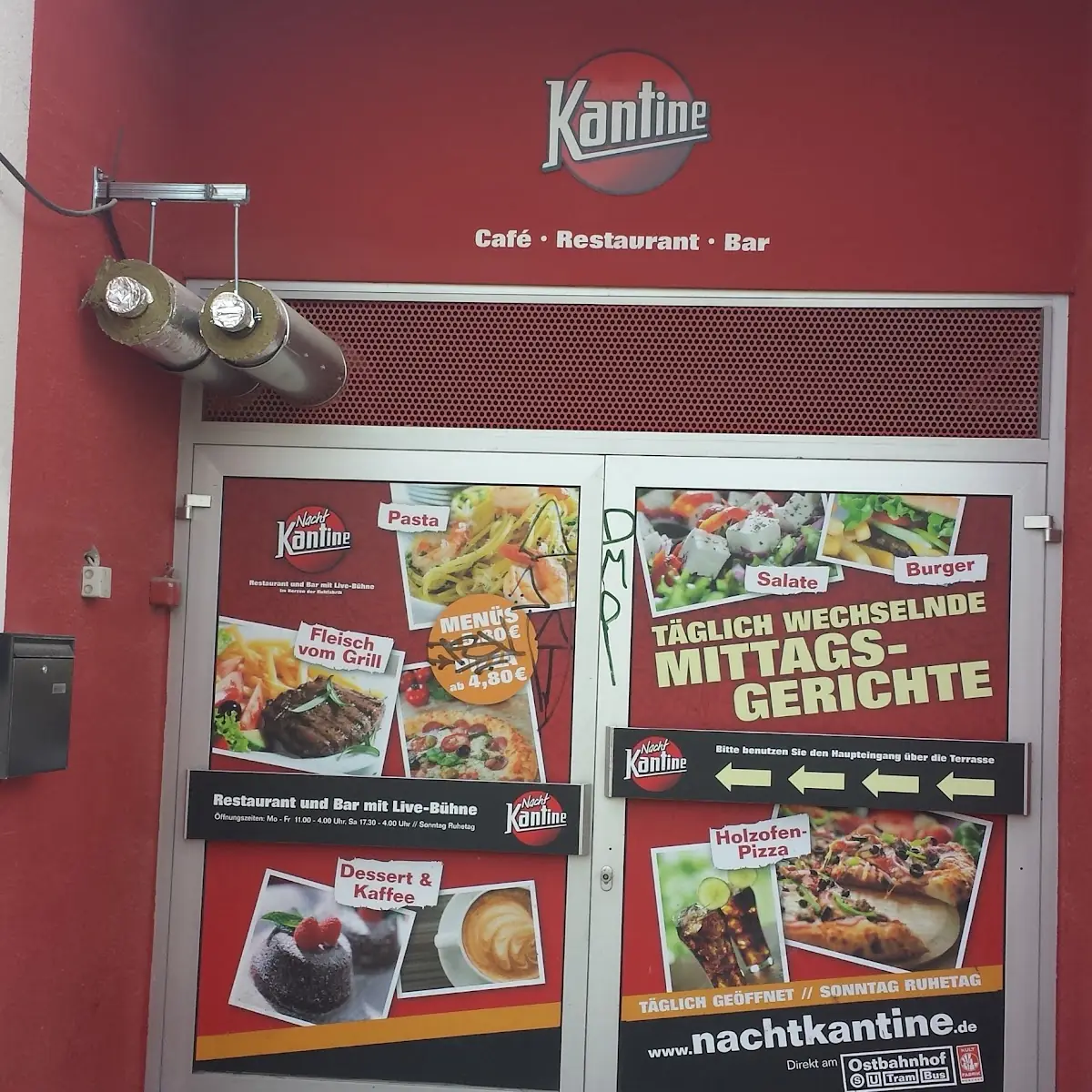 Speisekarte, NachtKantine Griechisches Restaurant & Eventfläche