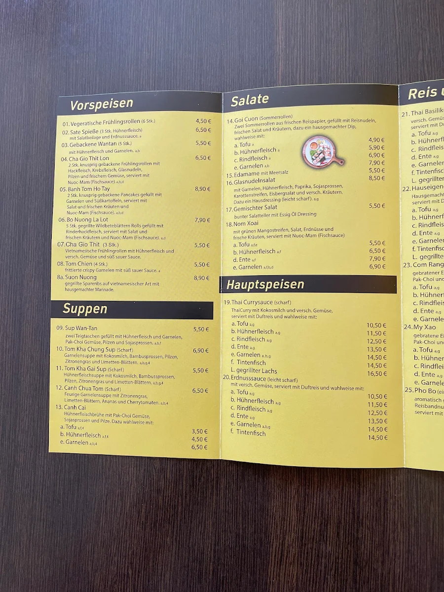 Speisekarte, Vietnam Kitchen / Neuss