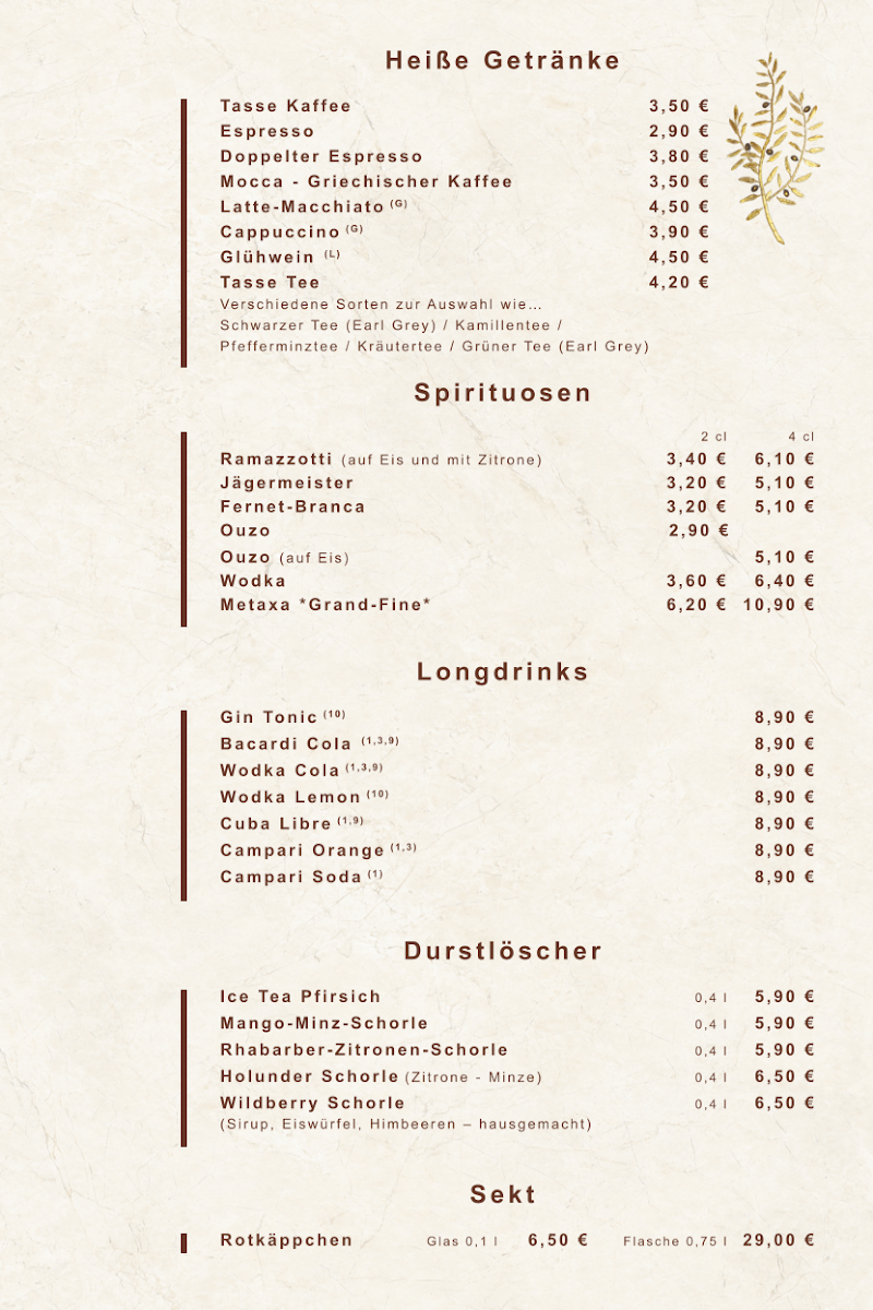 Speisekarte photo 3