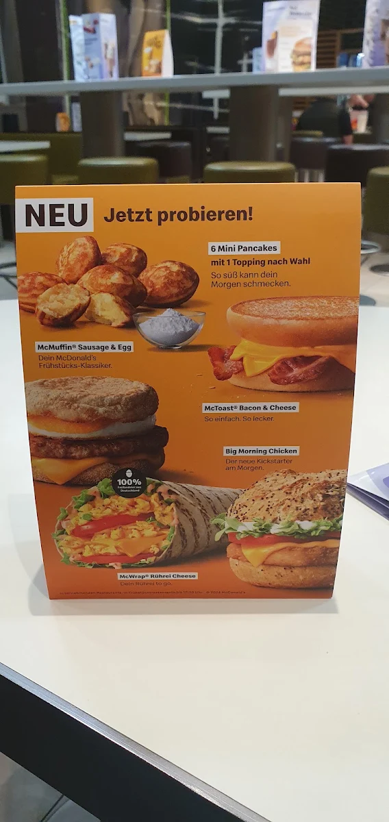 Speisekarte, McDonald's