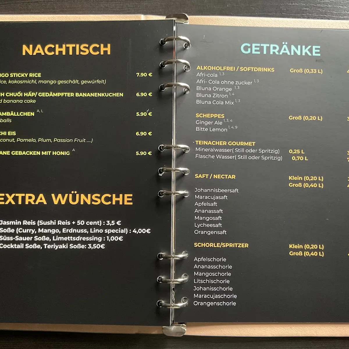 Speisekarte, LINO Restaurant Göppingen | 10% Rabatt | Mittag ab 5 € | Vegan & Glutenfrei