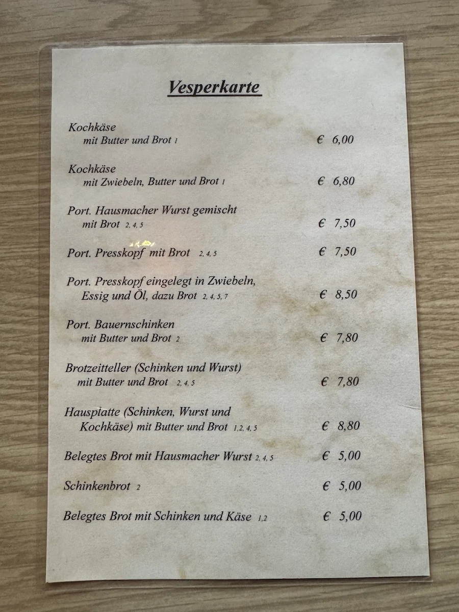 Speisekarte photo 1