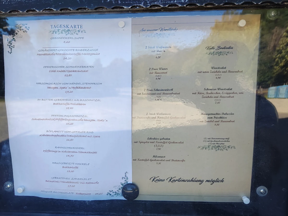 Speisekarte, Hammerwirt Fischbachau
