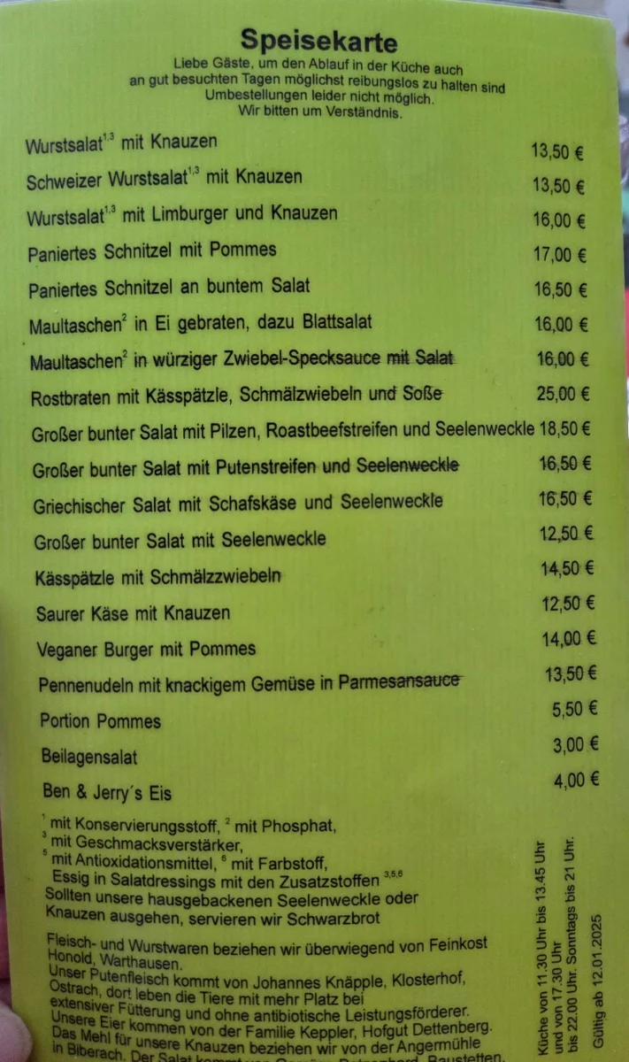 Speisekarte photo 2