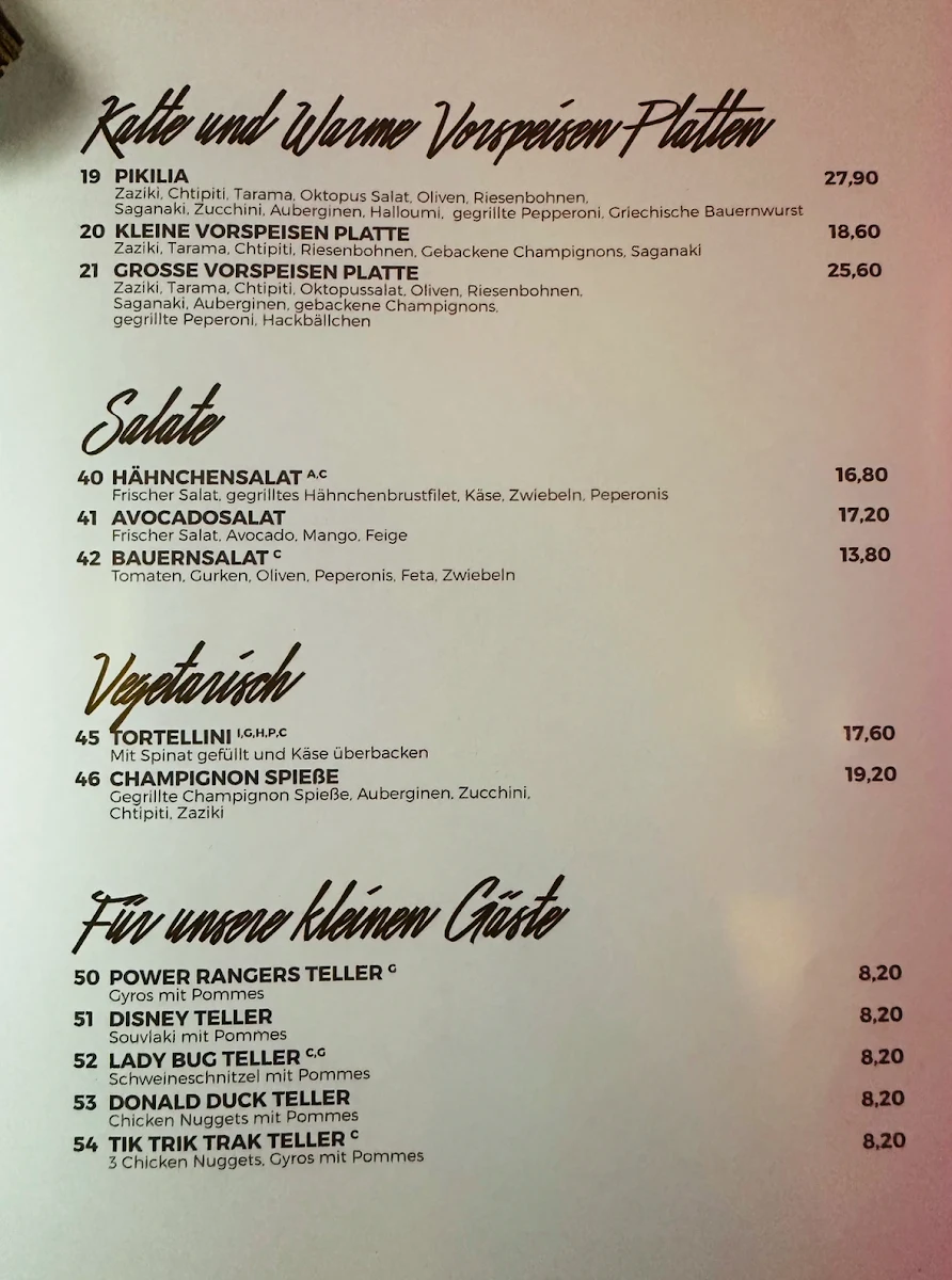Speisekarte photo 5