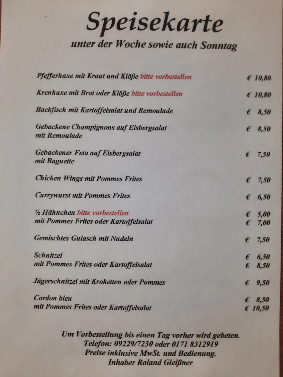 Speisekarte photo 2
