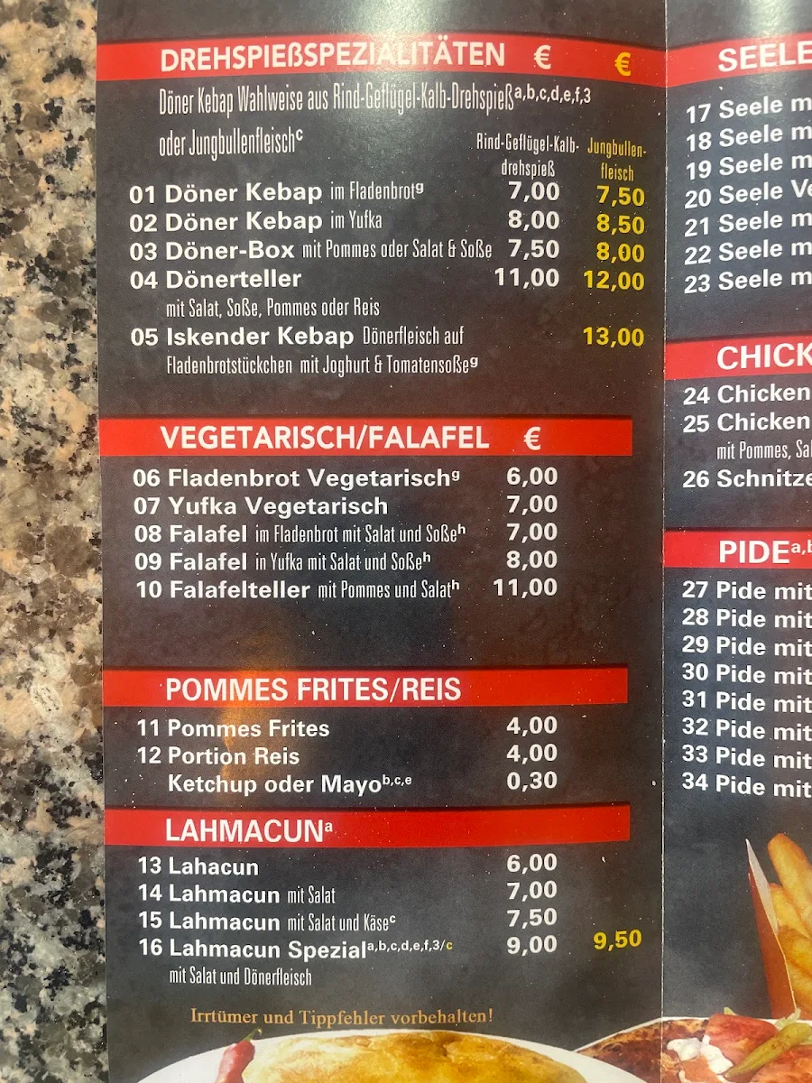 Speisekarte photo 3