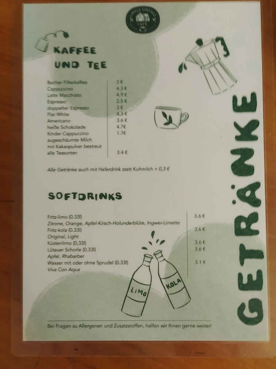 Speisekarte, Lovely Vintage Café