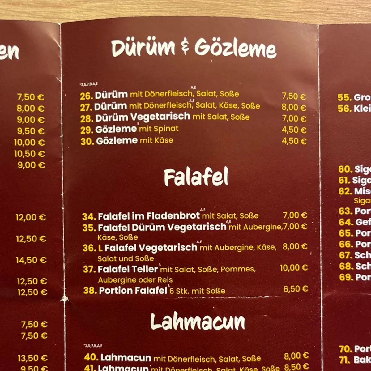 Speisekarte photo 3