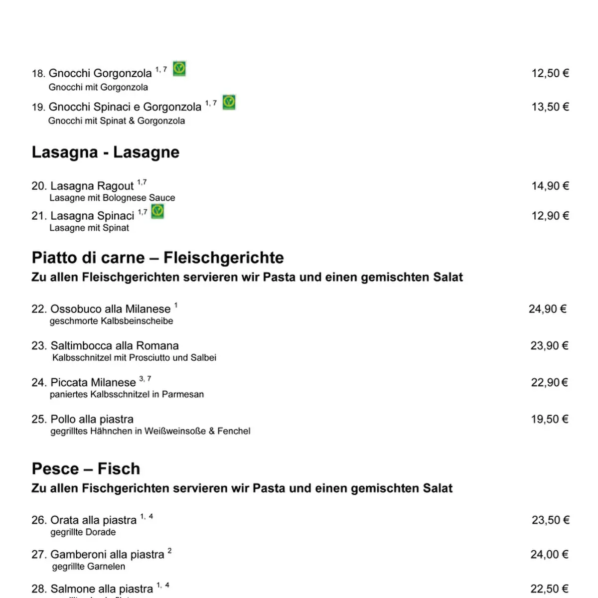 Speisekarte photo 2