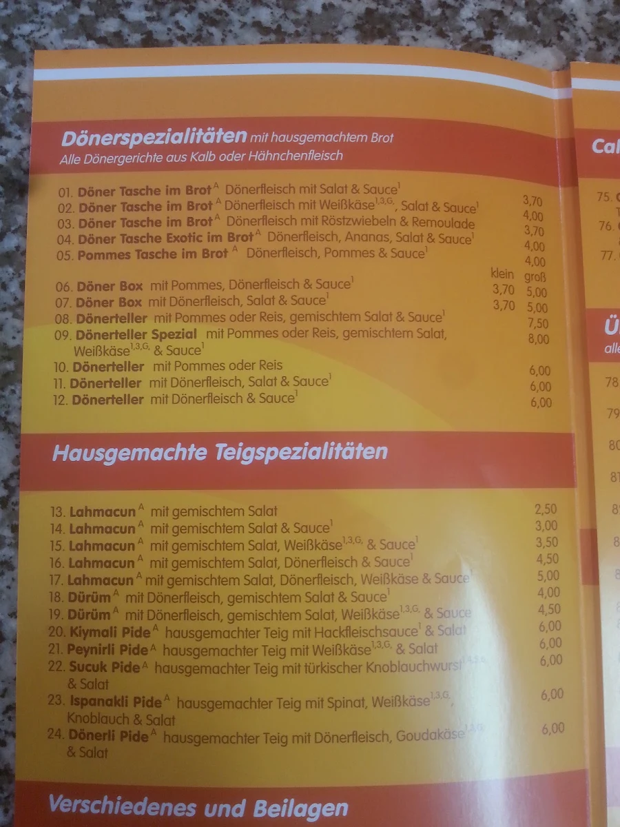 Speisekarte photo 4