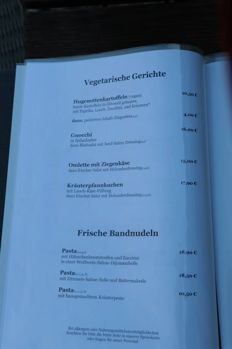 Speisekarte, Landgasthof" Zum grünen Baum"