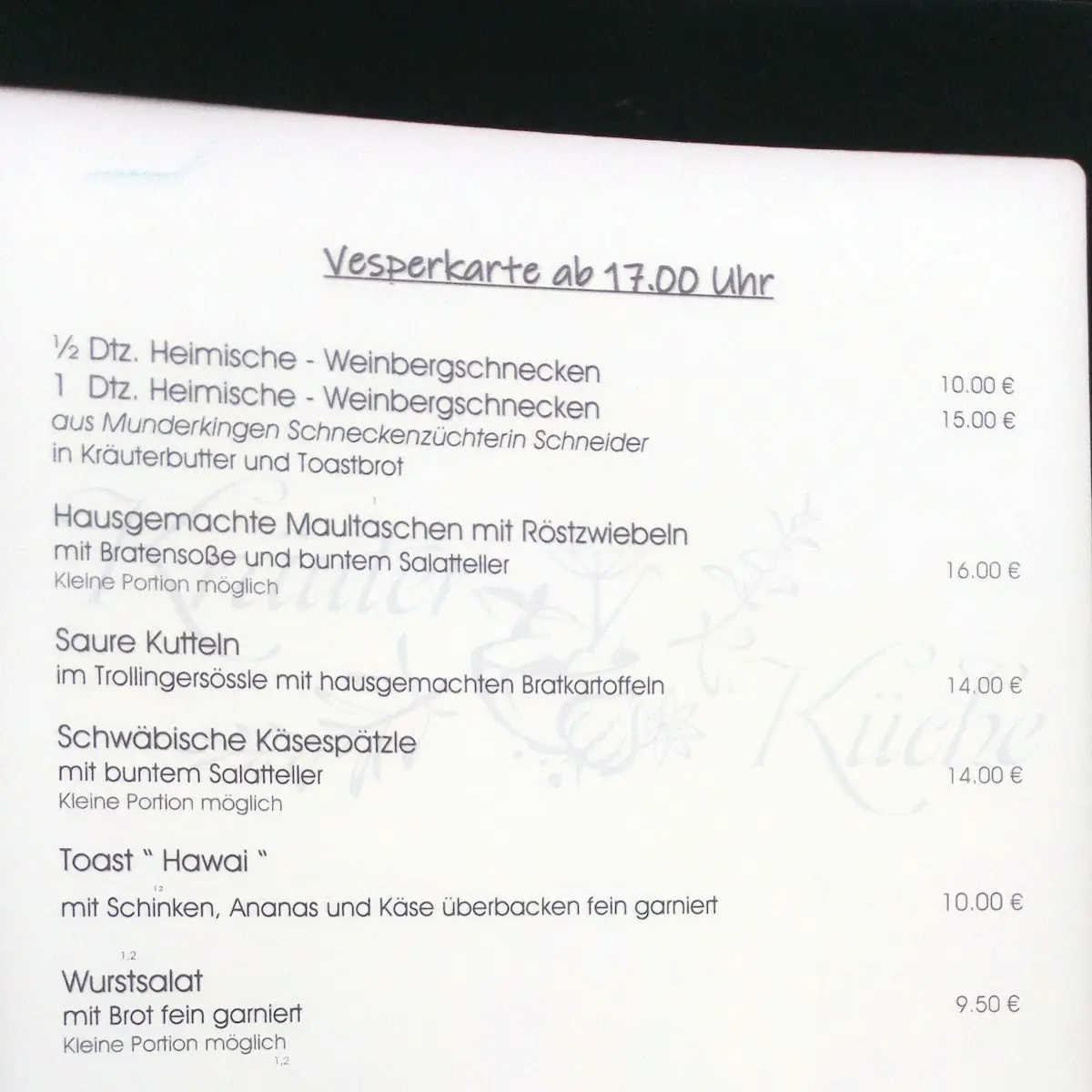 Speisekarte photo 3