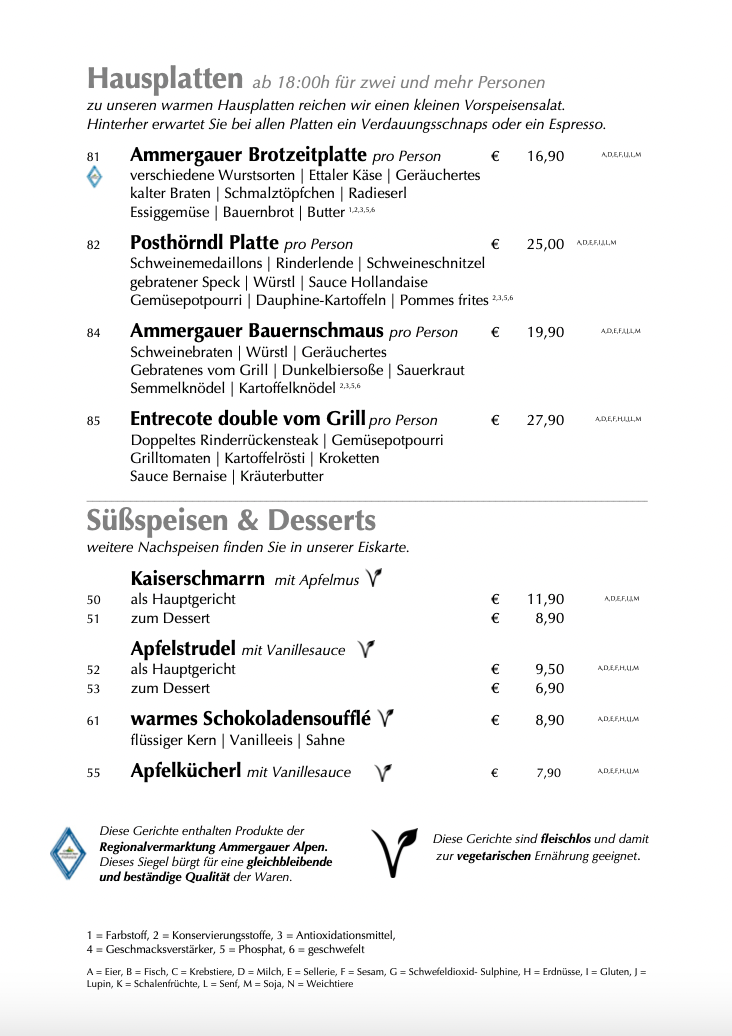 Speisekarte photo 2
