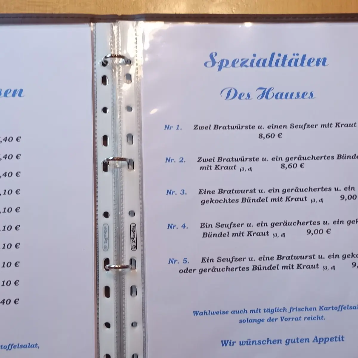 Speisekarte photo 2