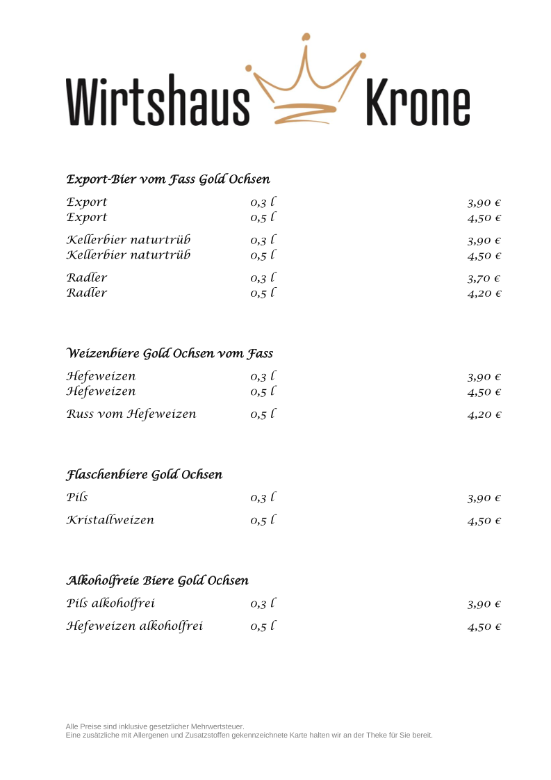 Speisekarte photo 5