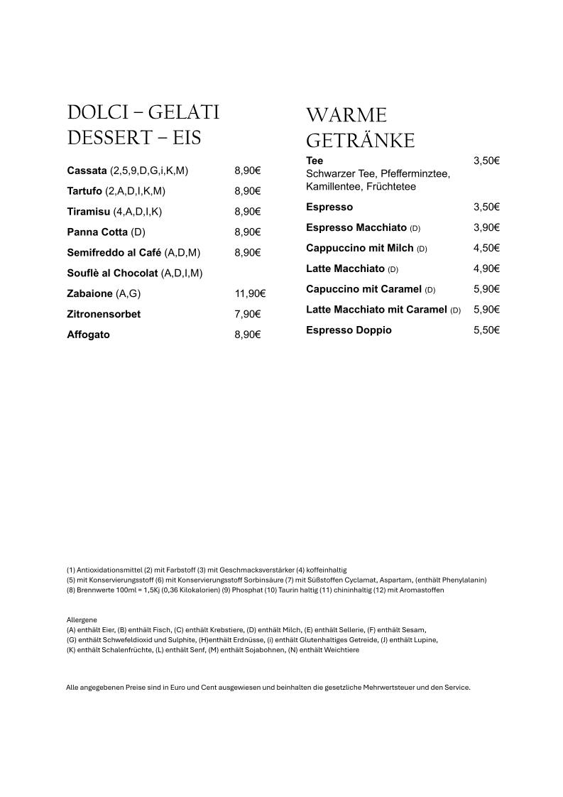 Speisekarte photo 2
