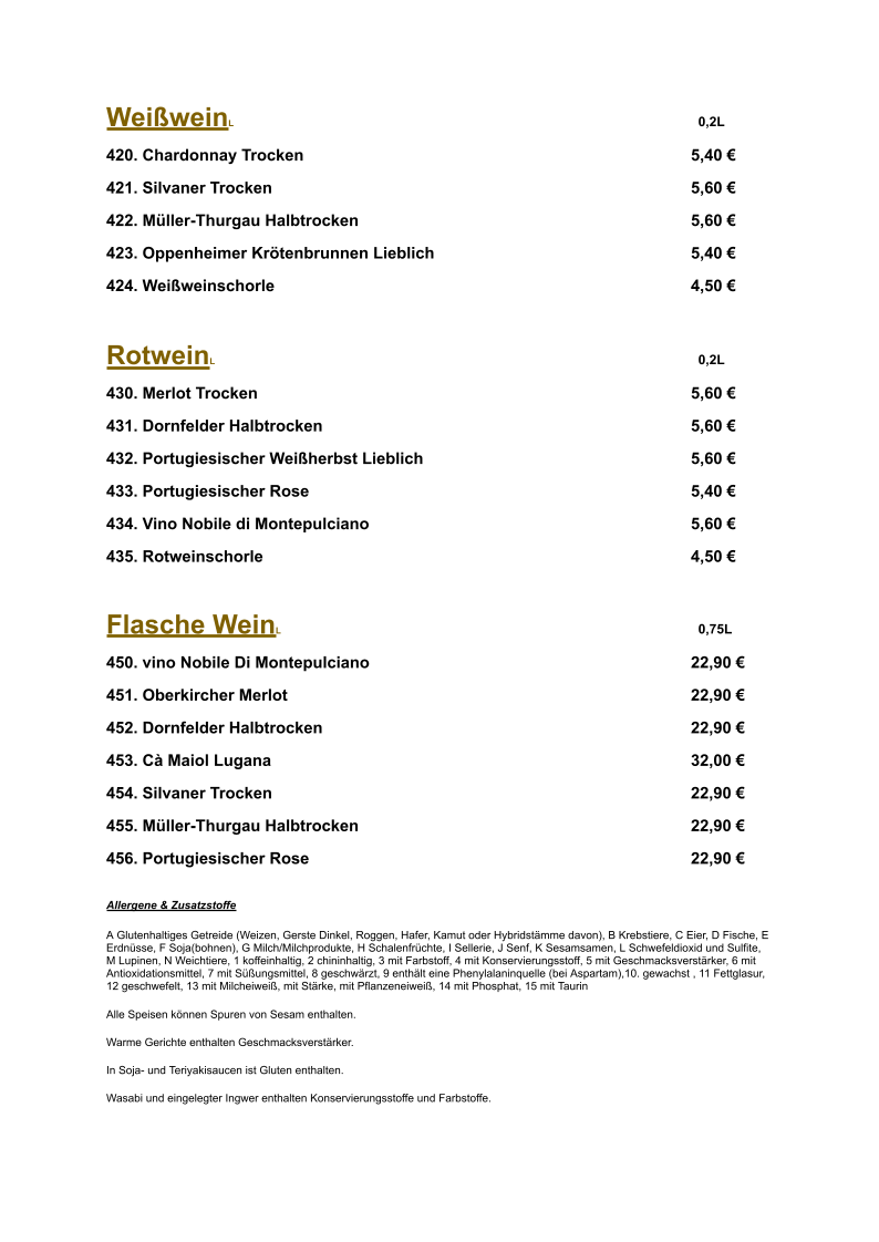 Speisekarte photo 5