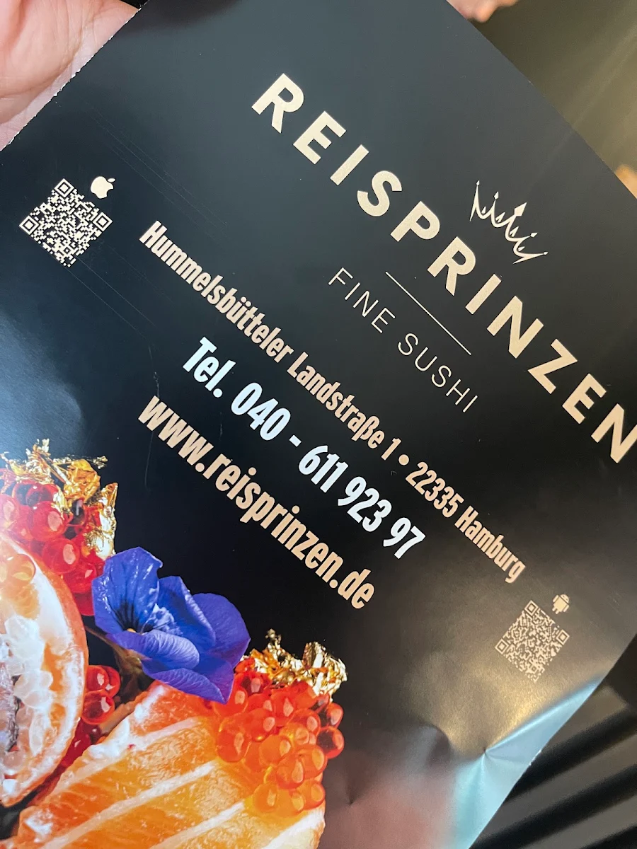 Speisekarte, Reisprinzen Nord