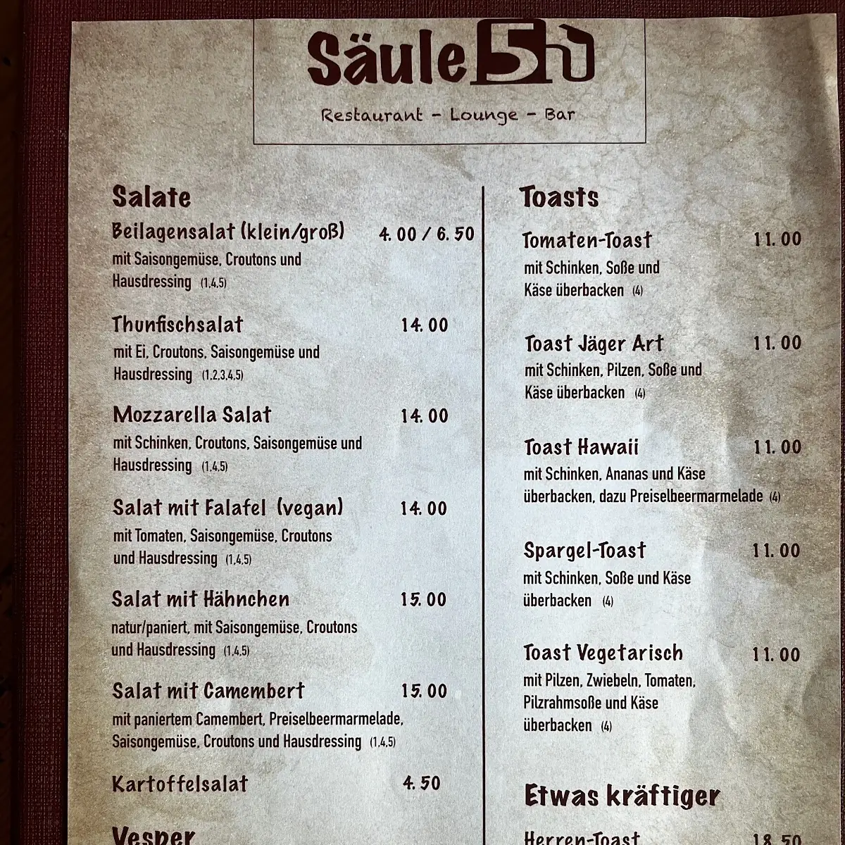 Speisekarte photo 1