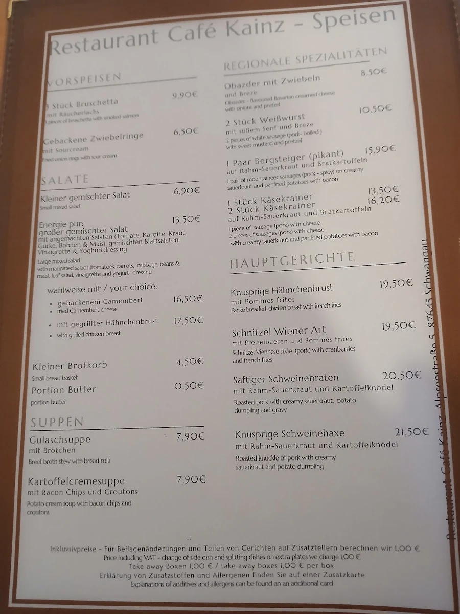 Speisekarte photo 1