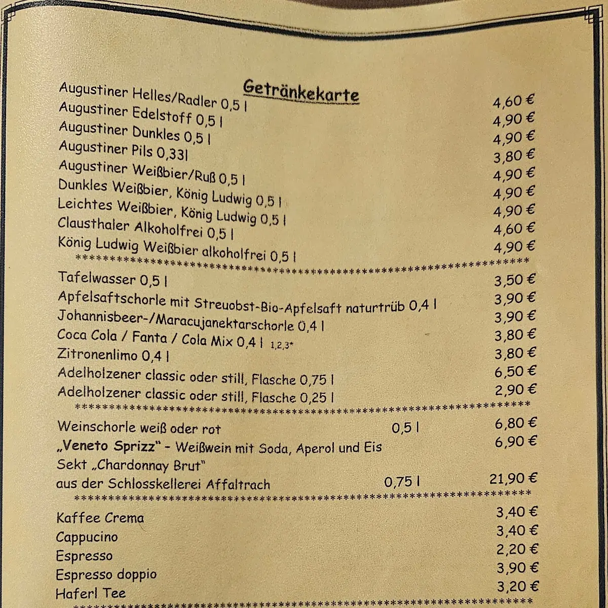 Speisekarte photo 1