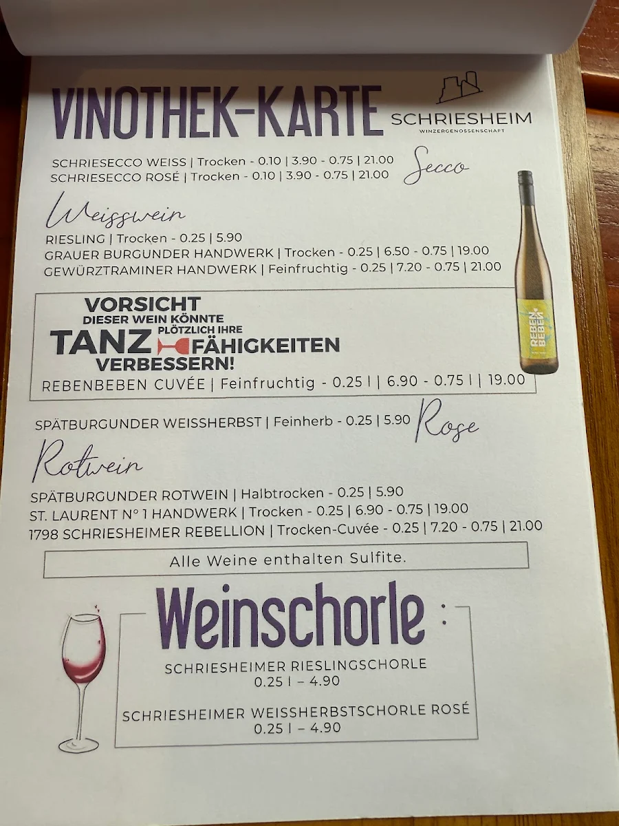 Speisekarte, Kalb'sches Haus Restaurant
