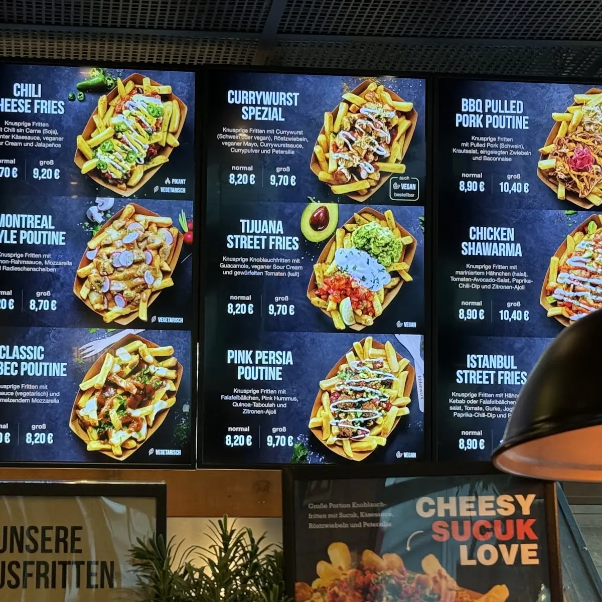 Speisekarte, Frittenwerk Aachen