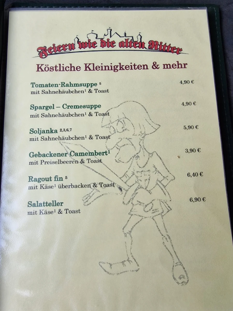 Speisekarte, Gaststätte "Bussel-Stübchen" Viola Laue