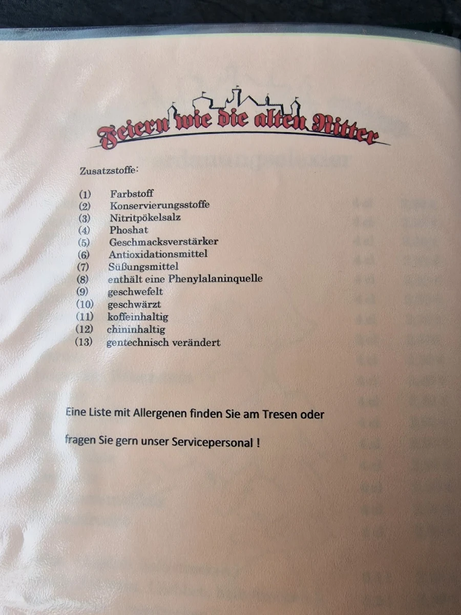 Speisekarte, Gaststätte "Bussel-Stübchen" Viola Laue
