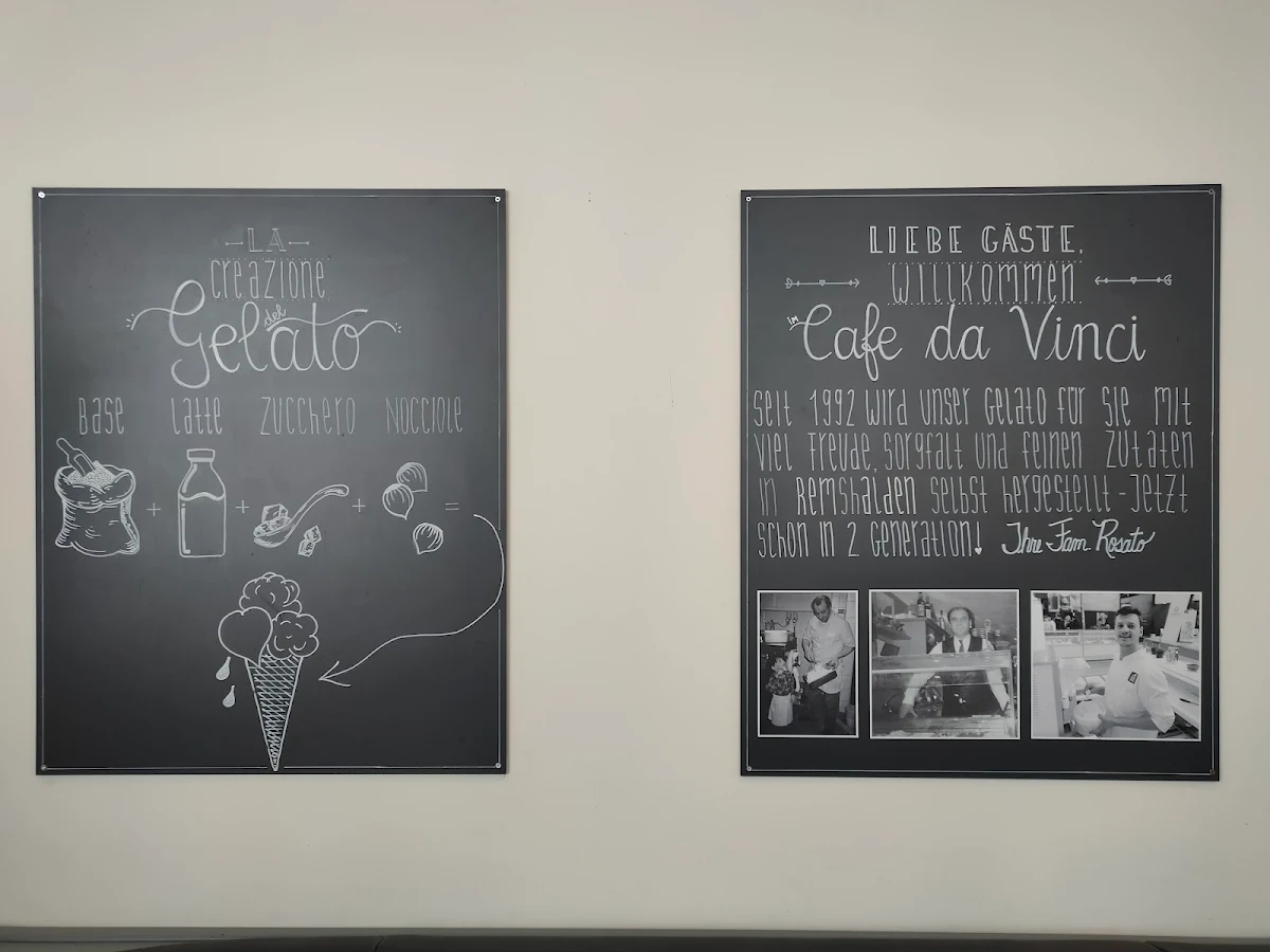 Speisekarte, Cafe Da Vinci