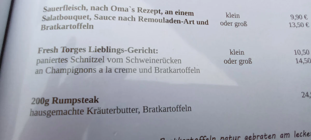 Speisekarte photo 2