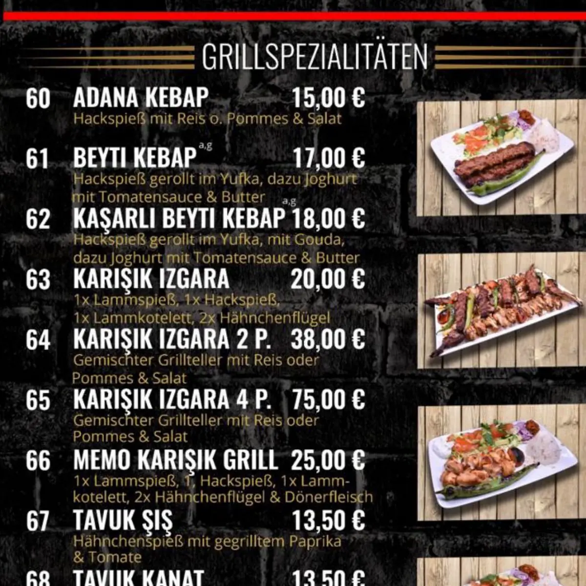 Speisekarte photo 2