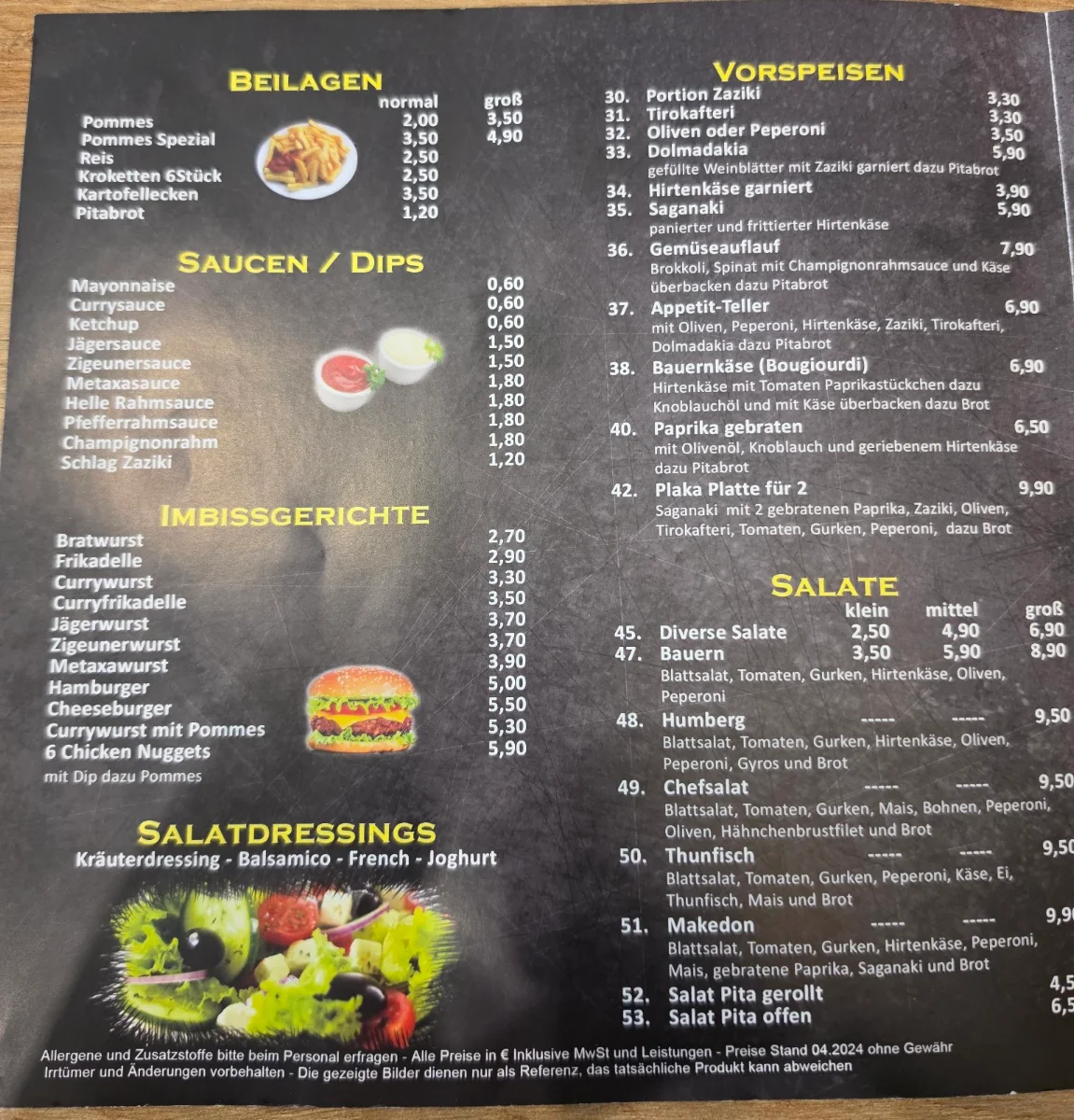 Speisekarte photo 2