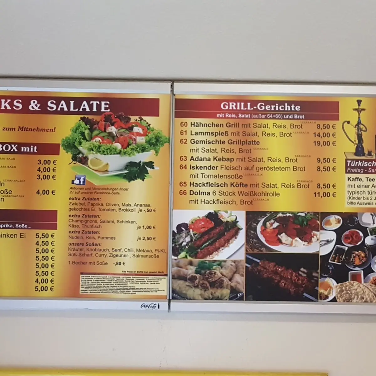 Speisekarte, Becuma-Grill Mori - Ibrahim Kaoa