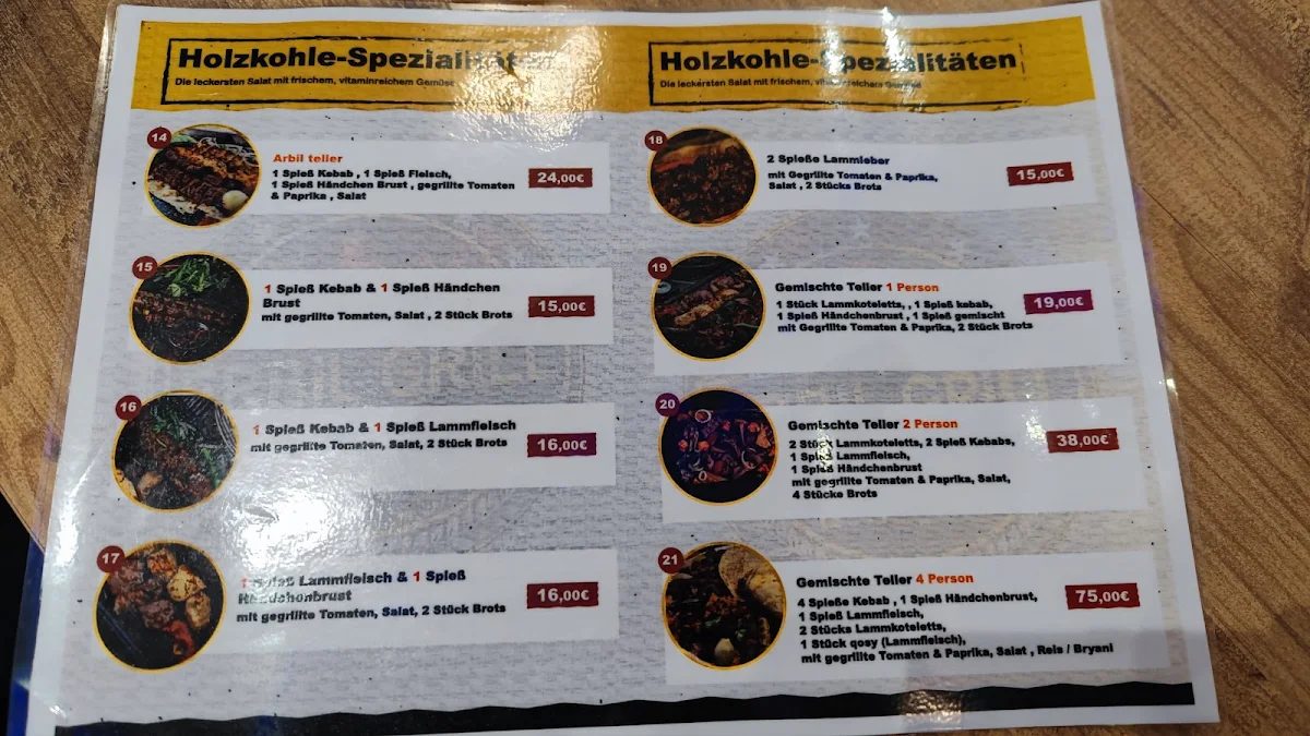 Speisekarte, مطعم مشاوي اربيل Erbil Grill Restaurant