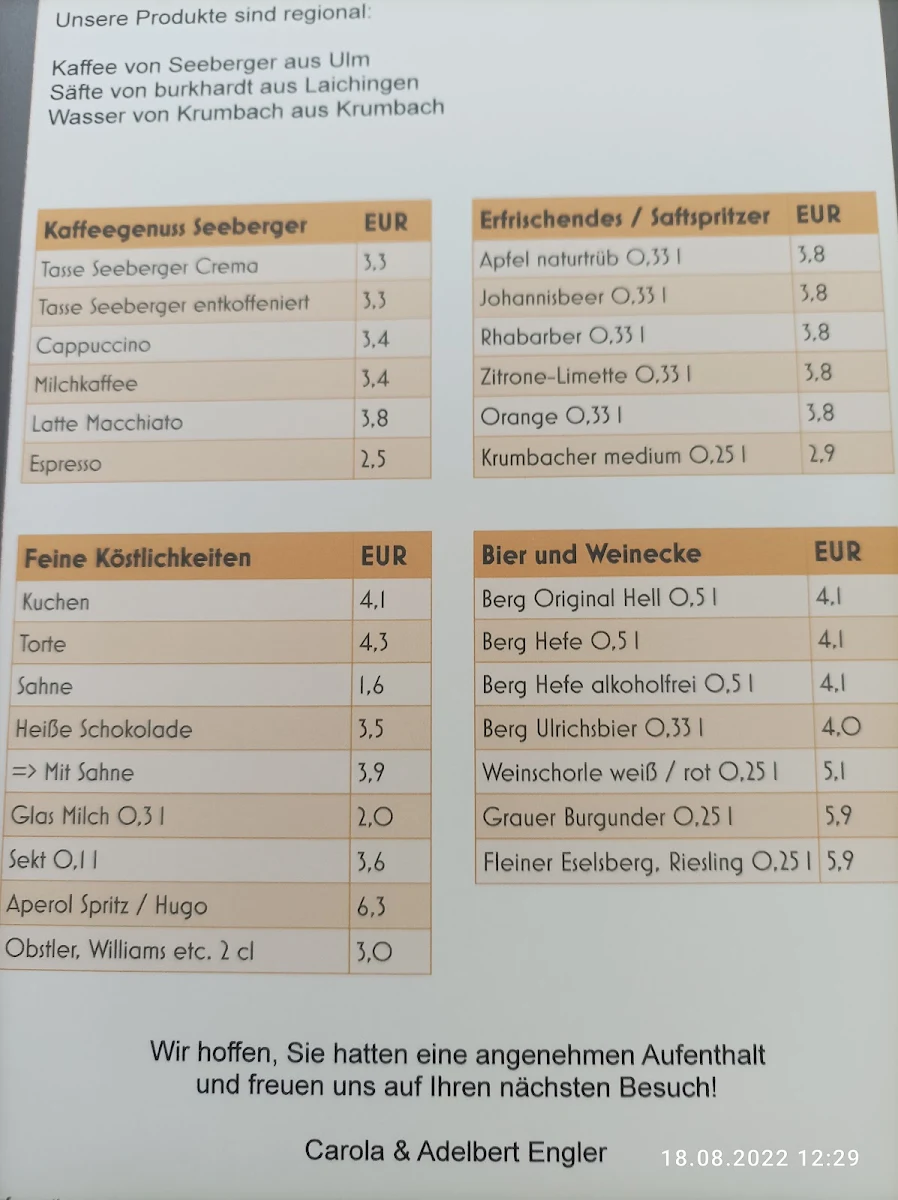 Speisekarte photo 1