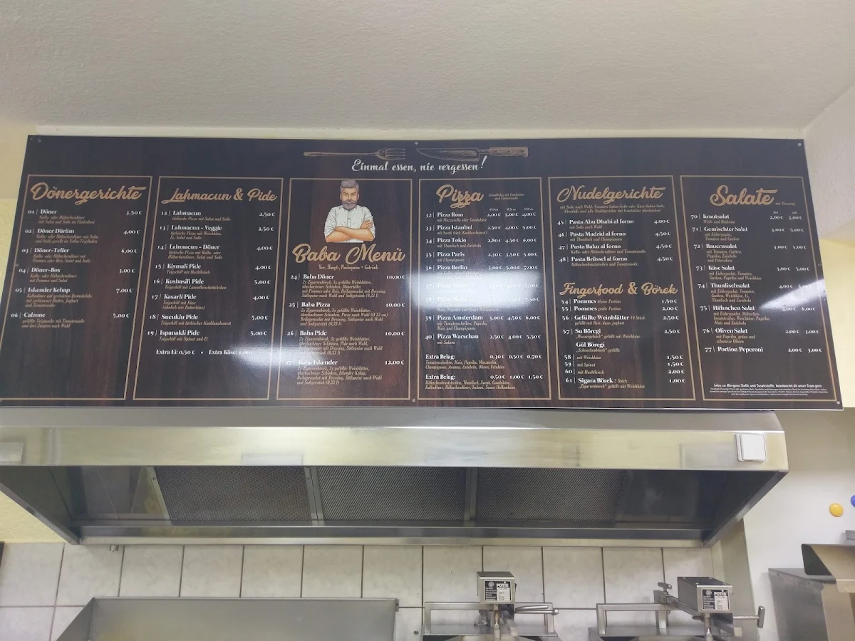 Speisekarte, BABA Döner-Salzgitter 09/24 Preise aktualisieren franchise