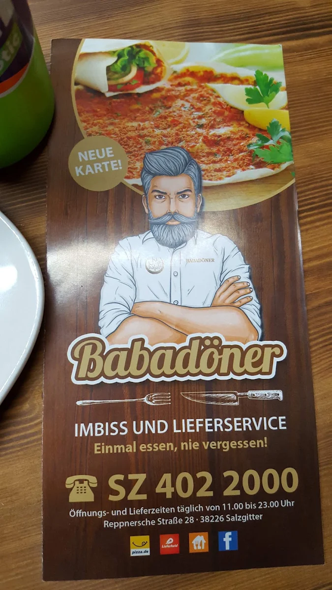 Speisekarte, BABA Döner-Salzgitter 09/24 Preise aktualisieren franchise