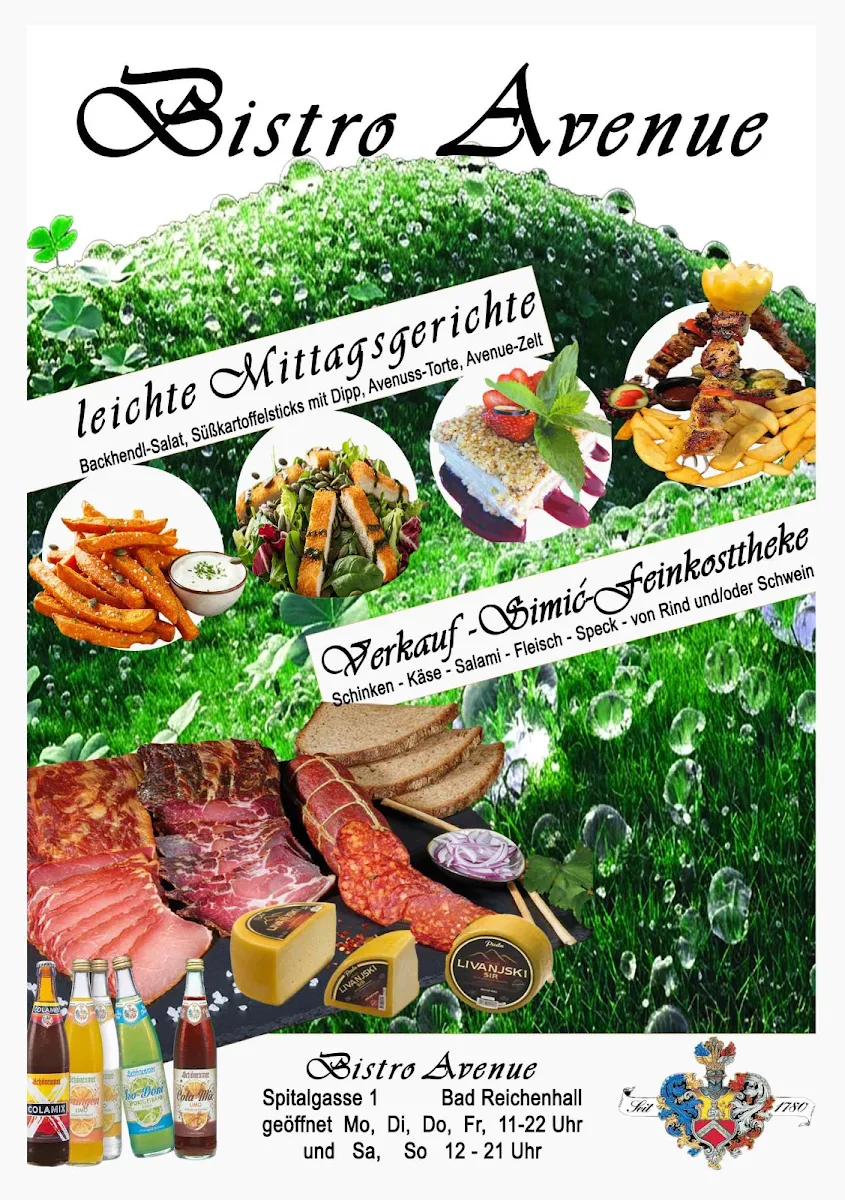 Speisekarte, Bistro Avenue