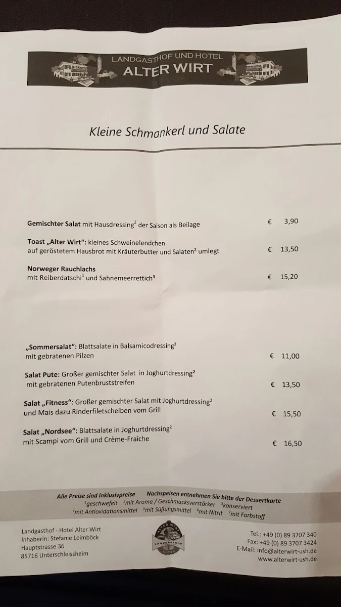 Speisekarte photo 2
