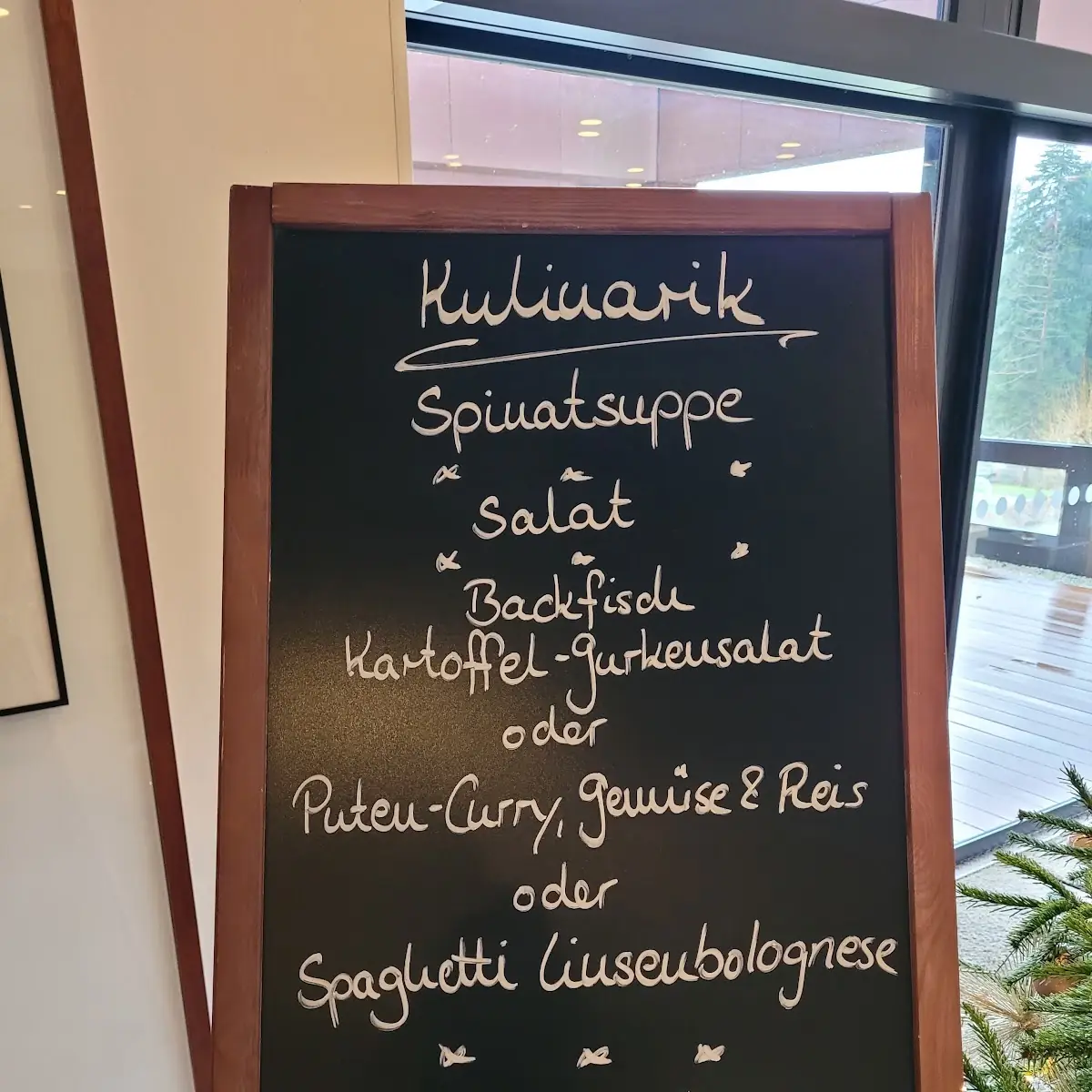 Speisekarte, Restaurant Kurpark