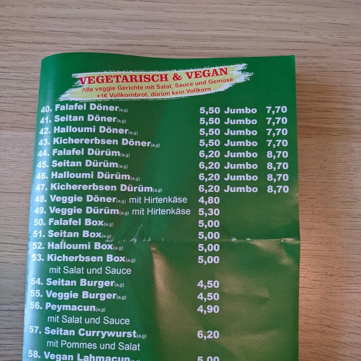 Speisekarte photo 2