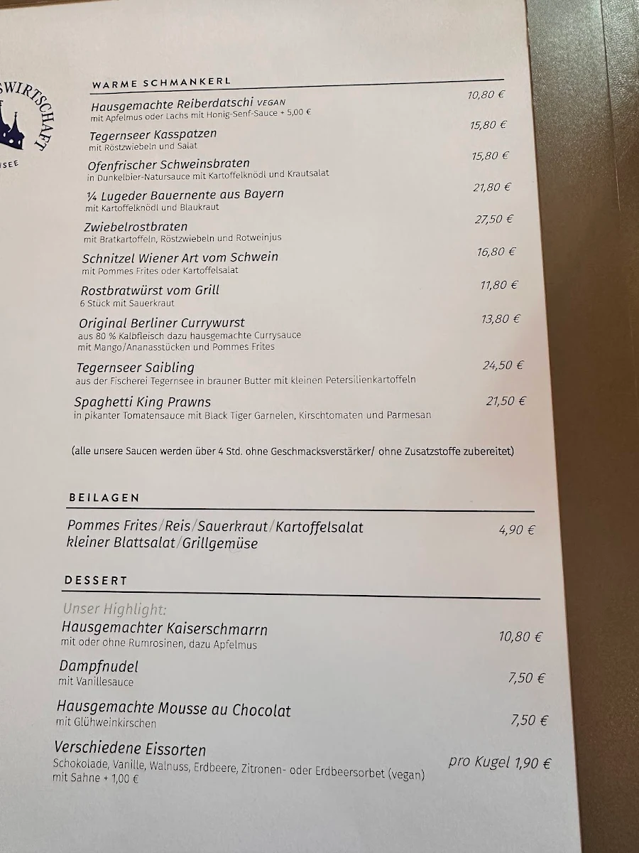 Speisekarte photo 1