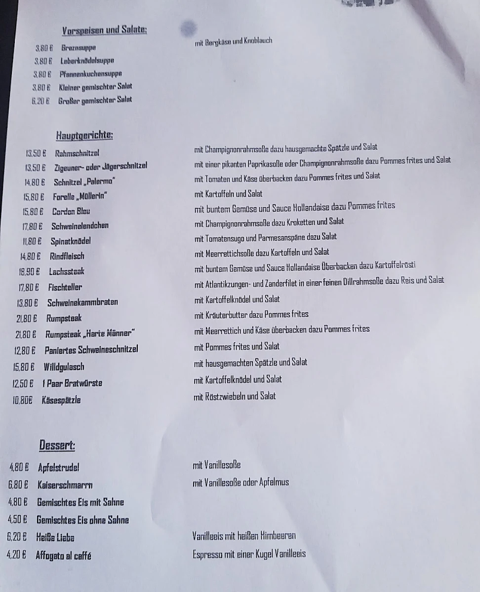 Speisekarte photo 2