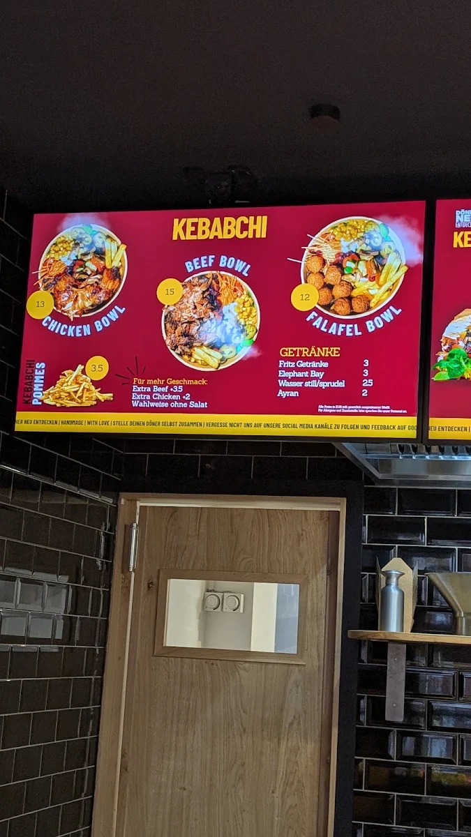 Speisekarte, KEBABCHI Mainz
