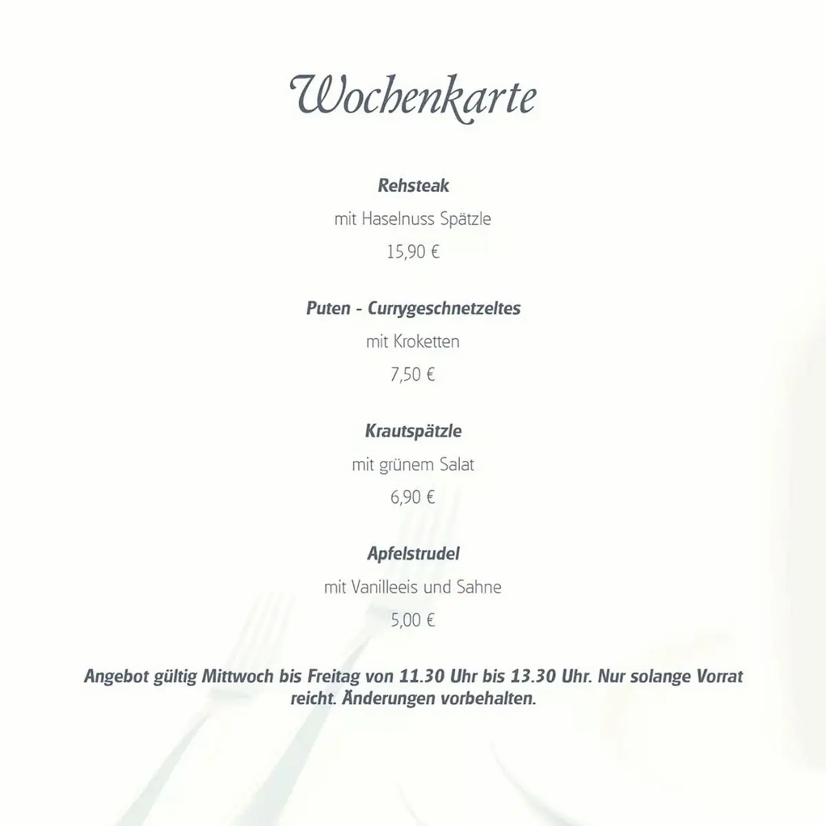 Speisekarte photo 3